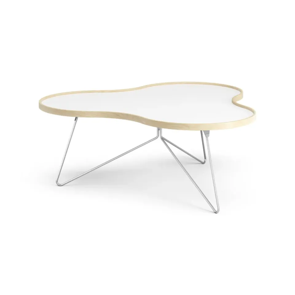 Swedese Coffee Tables*Flower table 107x114 cm, H45 cm birch laquered White