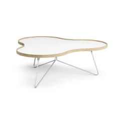 Swedese Coffee Tables*Flower table 107x114 cm, H39 cm Oak laquered White