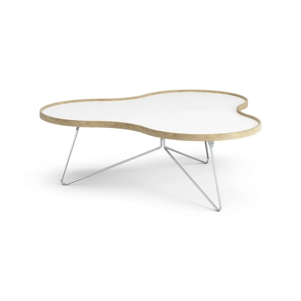 Swedese Coffee Tables*Flower table 107x114 cm, H45 cm Oak laquered White