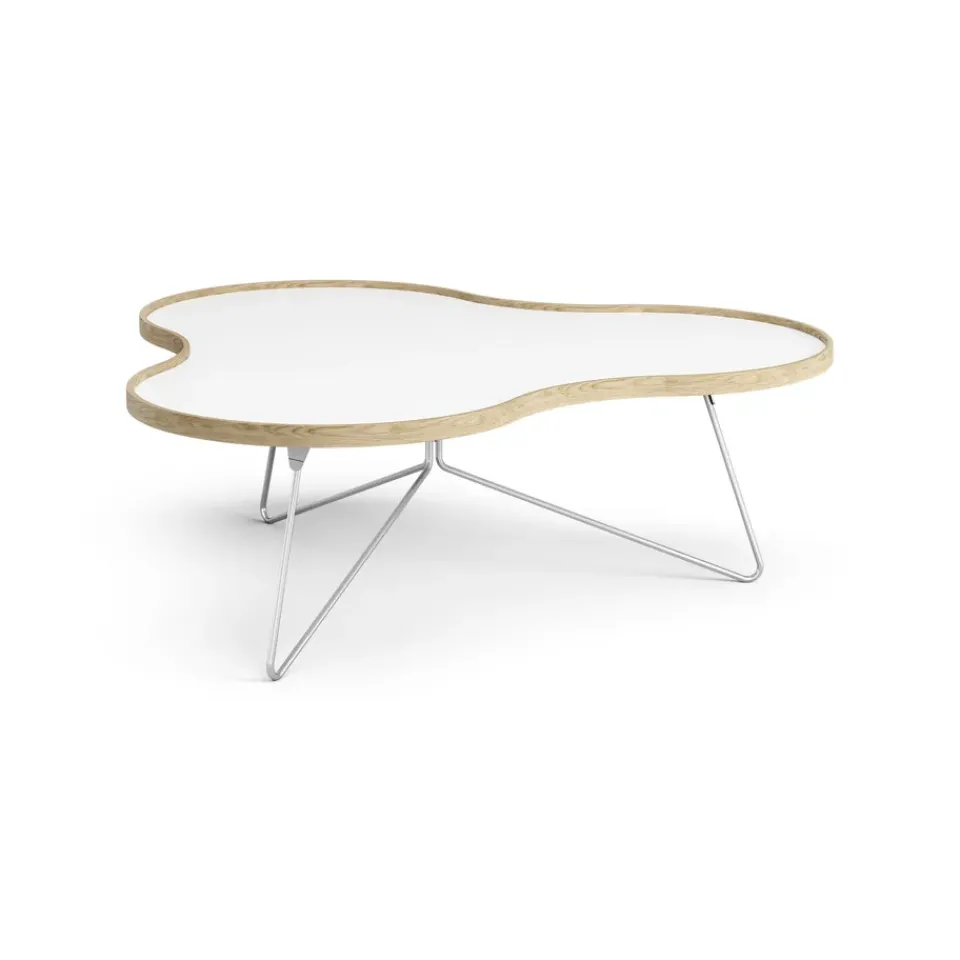 Swedese Coffee Tables*Flower table 107x114 cm, H45 cm Oak laquered White
