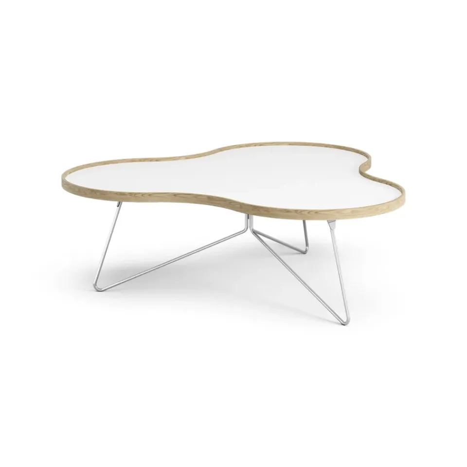 Swedese Coffee Tables*Flower table 107x114 cm, H45 cm Oak laquered White