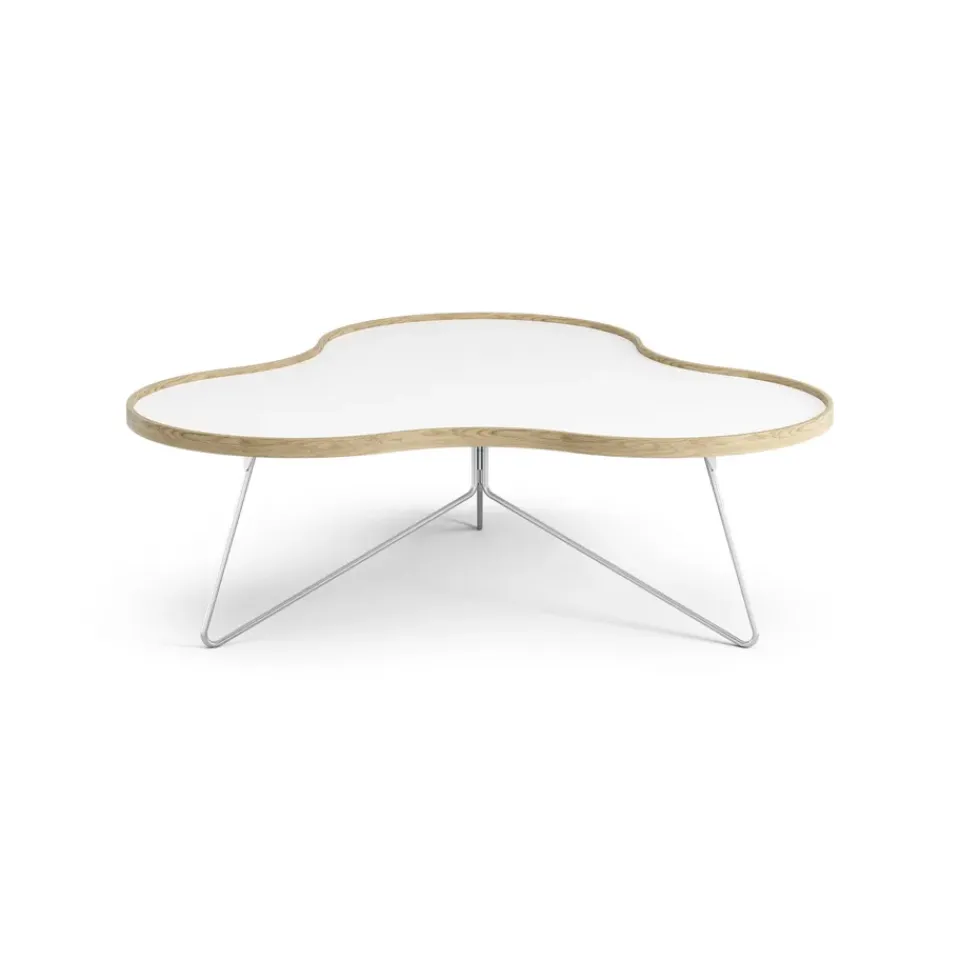 Swedese Coffee Tables*Flower table 107x114 cm, H45 cm Oak laquered White