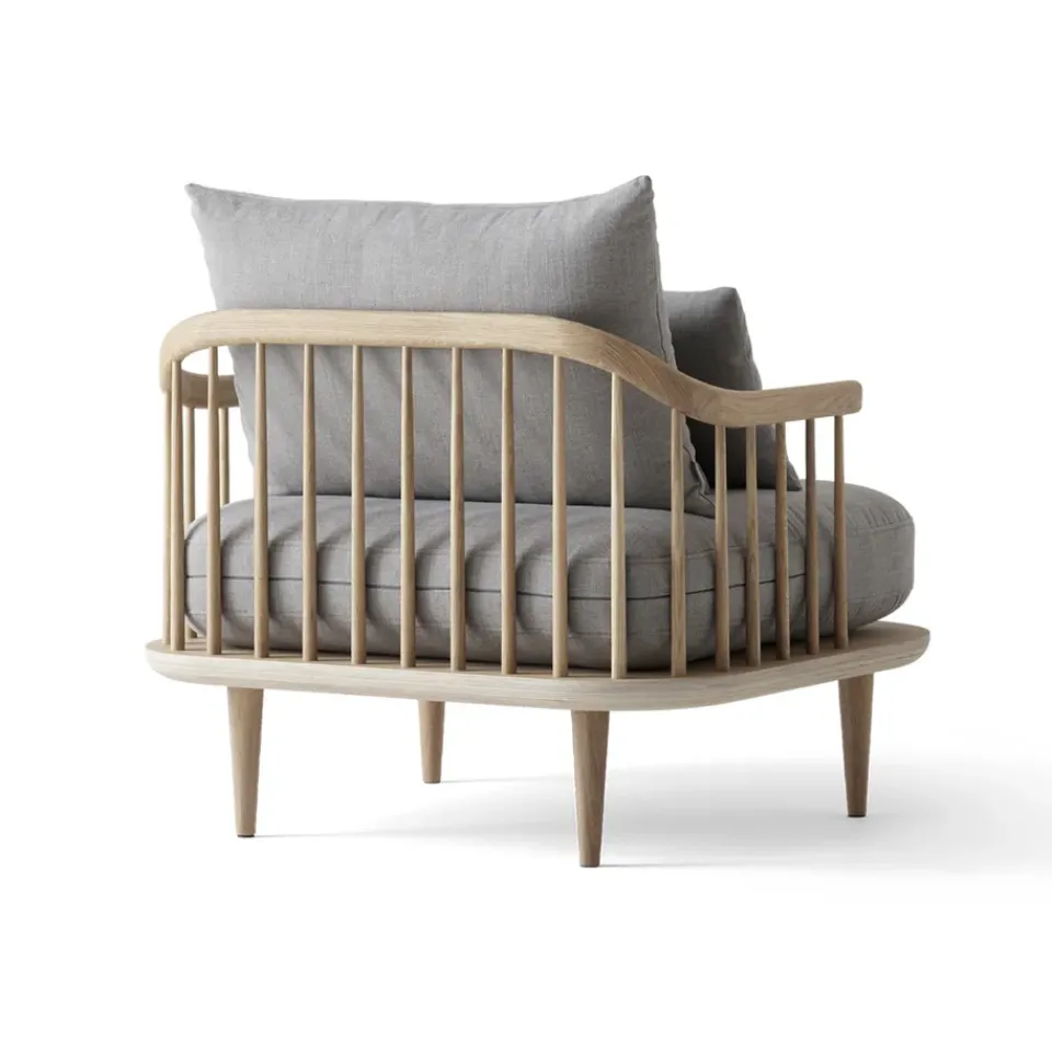 &Tradition Armchairs & Footstools*Fly Chair Sc1, Lightoiled oak + beige fabric BeigeGrey