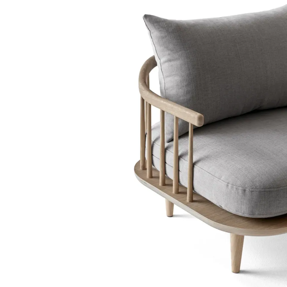 &Tradition Armchairs & Footstools*Fly Chair Sc1, Lightoiled oak + beige fabric BeigeGrey