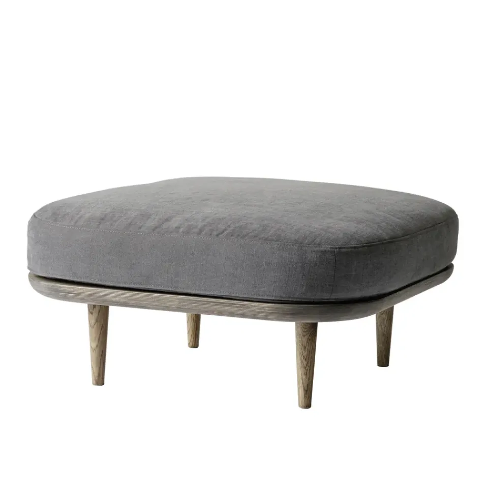 &Tradition Armchairs & Footstools*Fly Pouf Sc9, Smoked oiled oak + fabric Grey
