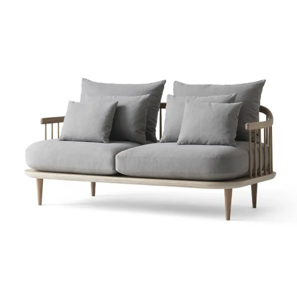 &Tradition Sofas*Fly SC2 sofa, Fabric hot madison 094 light . White oiled oak Grey