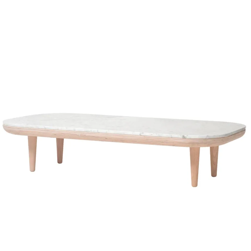 &Tradition Coffee Tables*Fly table SC5, Light oiled oak + white marble BeigeWhite