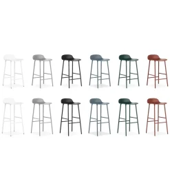Normann Copenhagen Bar Stools*Form barstool metal legs, Grey