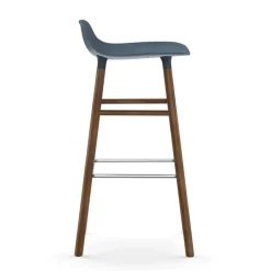 Normann Copenhagen Bar Stools*Form barstool walnut legs, Blue