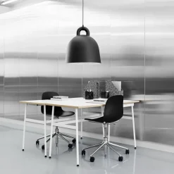 Normann Copenhagen Office Chairs*Form swivel chair, 5W office chair, , black aluminium, wheels Blue