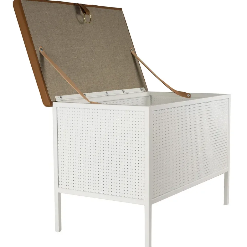 Maze Benches*Frank storage bench, -Cognac White