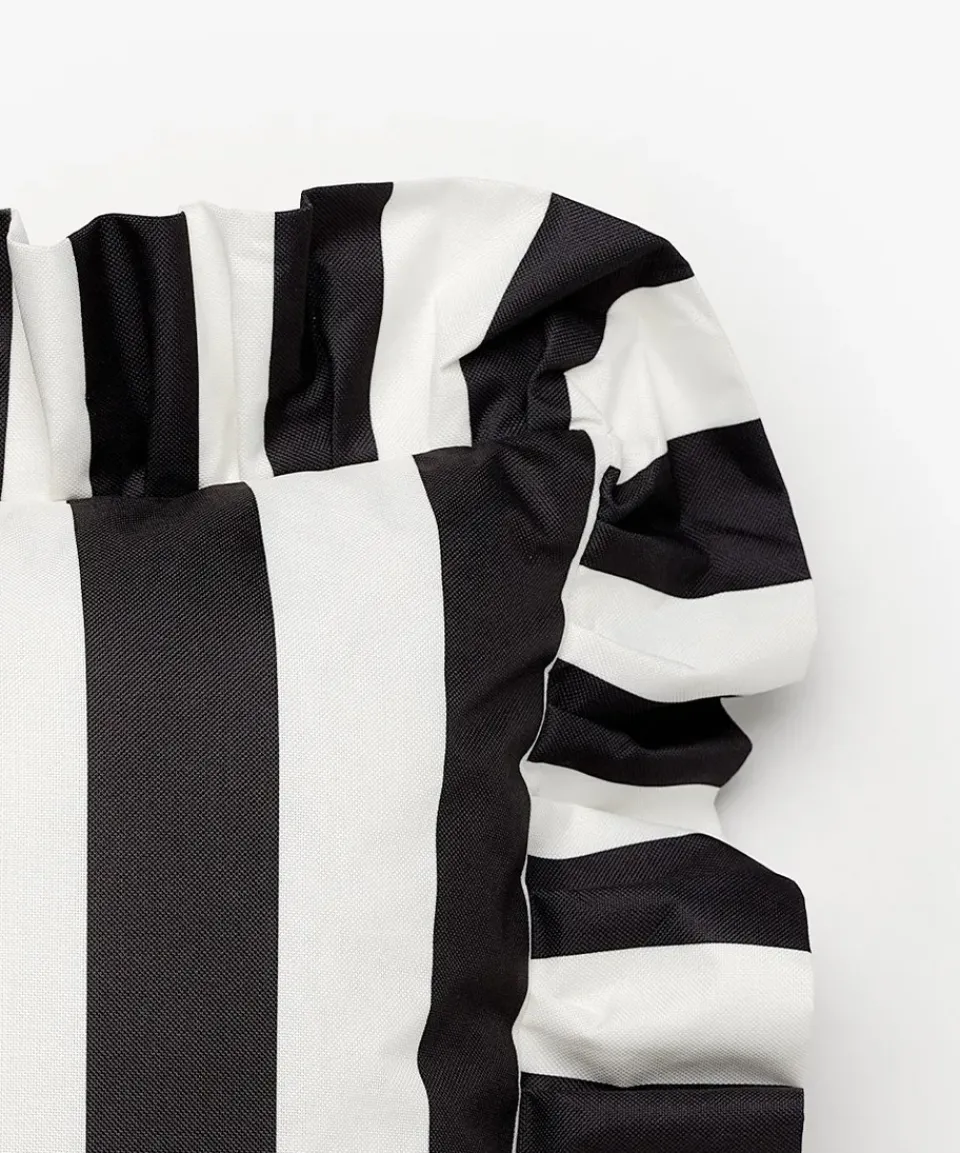 Garden Glory Garden Details & Accessories*Outdoor cushion with frill 45x45 cm, -white Black