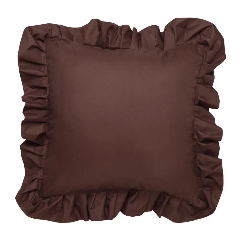 Garden Glory Garden Details & Accessories*Outdoor cushion with frill 45x45 cm, Brown