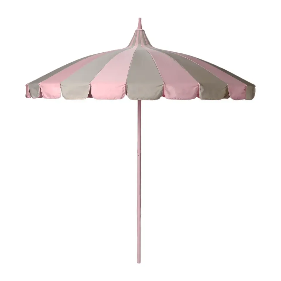 Garden Glory Sun Protection*parasol, -beige stripe Pink