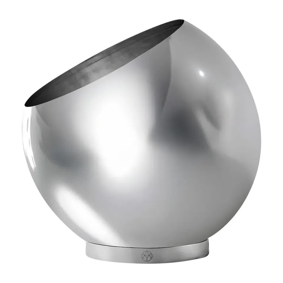 AYTM Garden Details & Accessories*Globe flowerpot Ø43 cm, Silver Silver-coloured