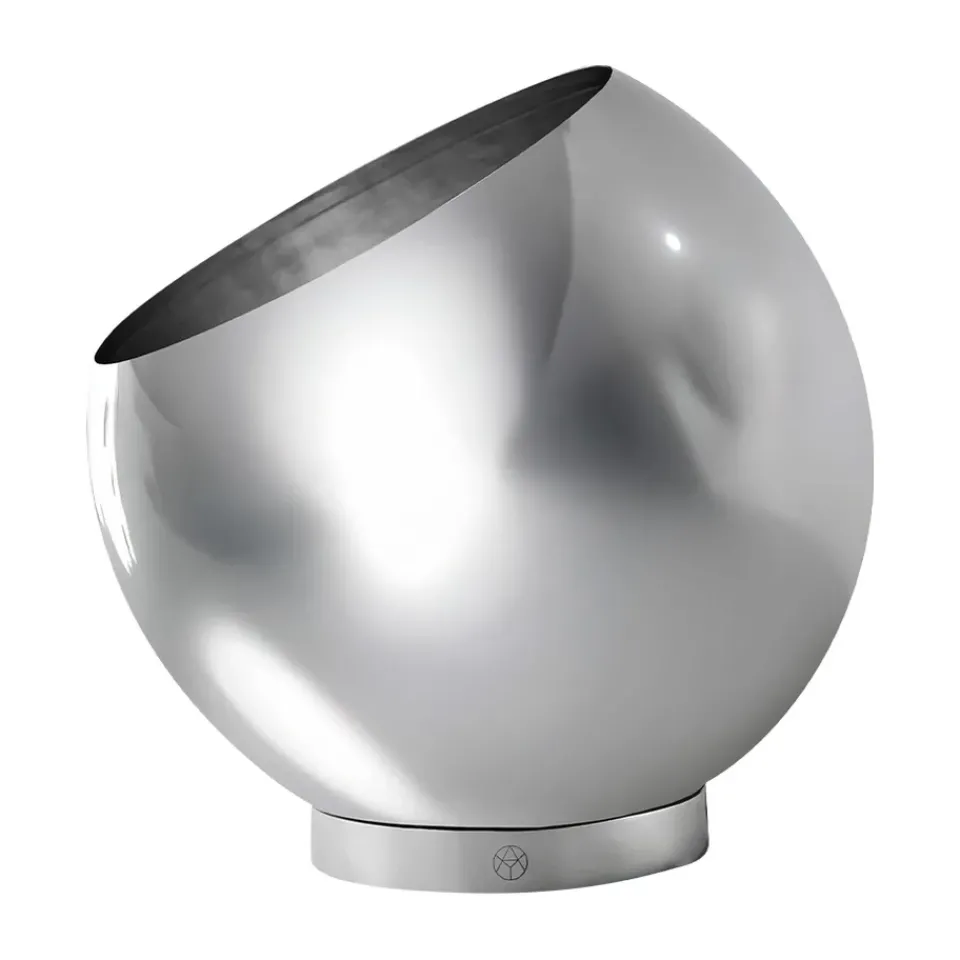 AYTM Garden Details & Accessories*Globe flowerpot Ø17 cm, Silver Silver-coloured