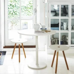 Cane-line Balcony Furniture|Table For Outdoor Use*Go coffee table Ø80 cm, Light -white Grey