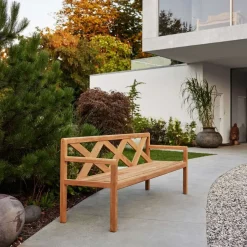 Cane-line Garden Sofas & Garden Benches*Grace 2-seater bench, Dark , teak Grey