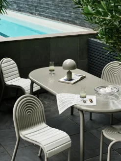 Tom Dixon Garden Details & Accessories|Seat Cushions & Pads*Groove Full Seat seat cushion, Putty Beige