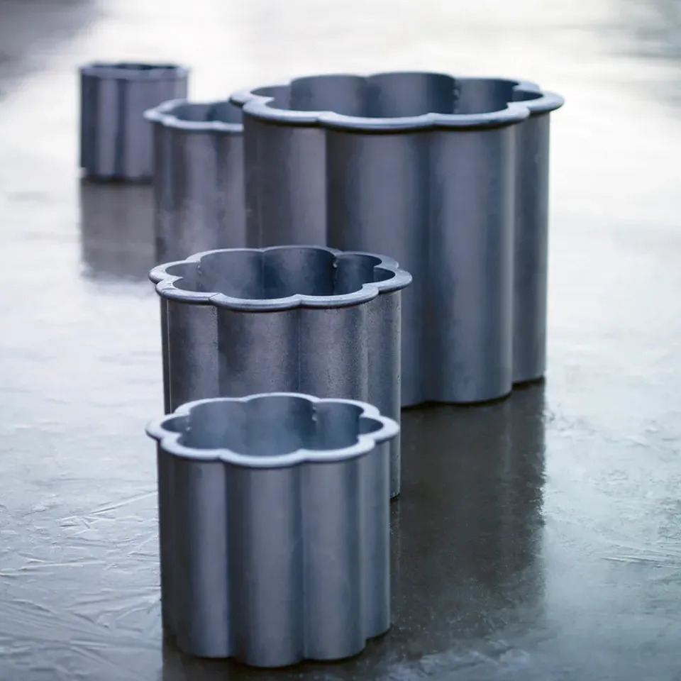 Byarums bruk Garden Details & Accessories*Gråsippa plant pot, Aluminum sand-casted, no. 2 Ø41 cm Silver-coloured