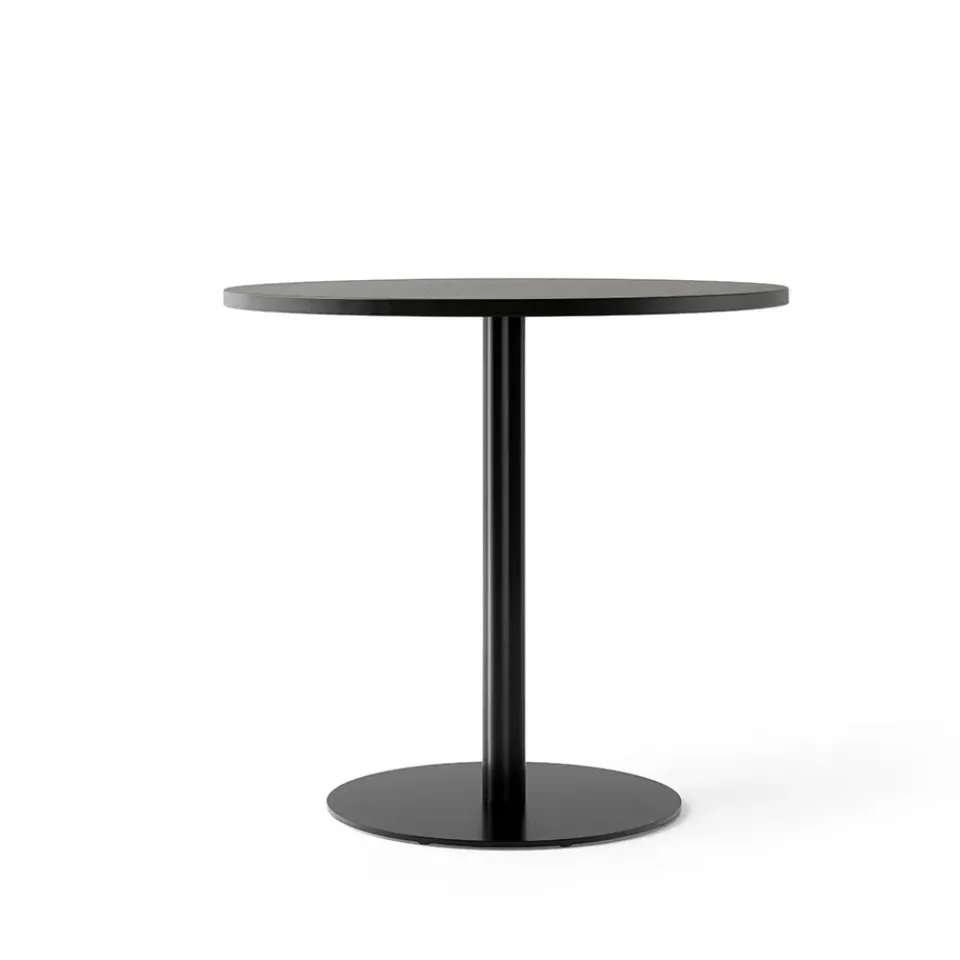 Audo Copenhagen Dining Tables*Harbour Column dining table, Oak - stand, Ø80 cm Black