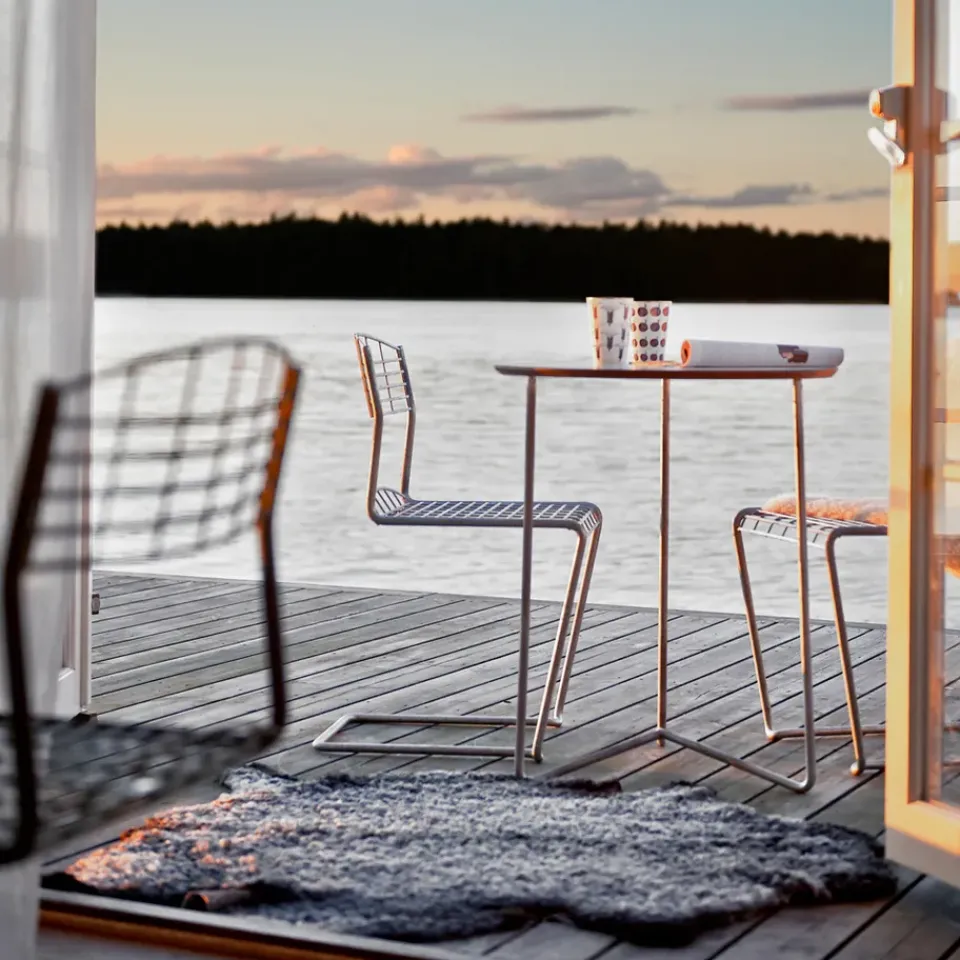 Grythyttan Stålmöbler Seating|Balcony Furniture*High Tech chair, Hot-dip Galvanized Grey