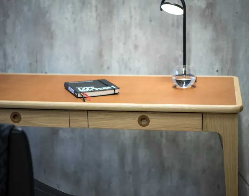 Mavis Desks*Höllviken desk, oak white pigmented Beige