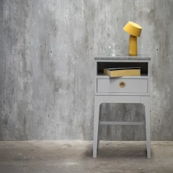 Mavis Bedside Tables*Höllviken high leg bedside table, oak white pigmented Beige