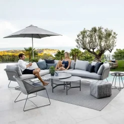 Cane-line Garden Sofas & Garden Benches|Outdoor Lounge Furniture*Horizon modular sofa, Natté light , right Grey