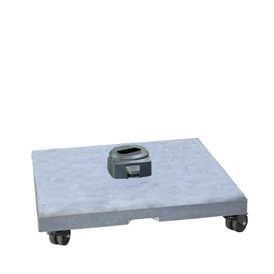 Cane-line Sun Protection*Hyde Luxe parasol base with wheels, Granite 100 kg Grey