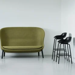 Normann Copenhagen Bar Stools*Hyg barstool metal legs 75 cm, Black