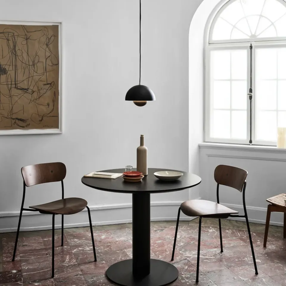 &Tradition Dining Tables*In Between SK11 dining table, Oak smoked oil matte black metal stand Beige