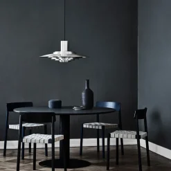 &Tradition Dining Tables*In Between SK12 dining table, Oak smoked oil matte black metal stand Beige