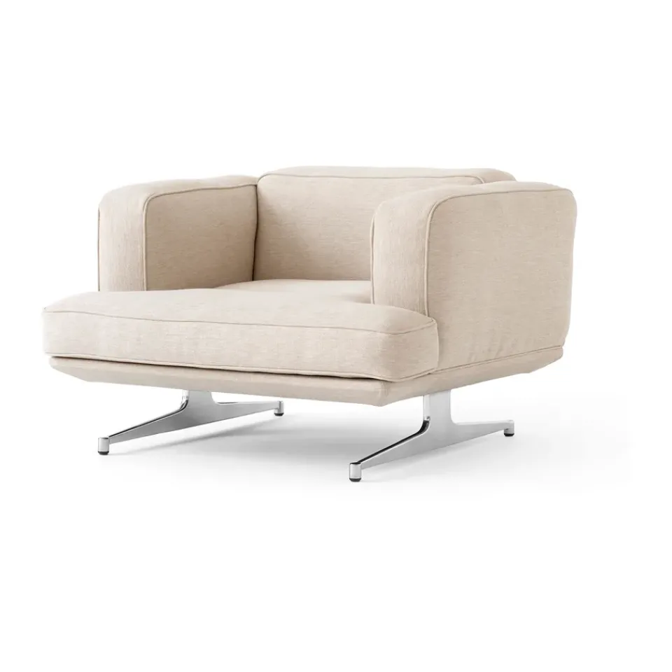 &Tradition Armchairs & Footstools*Inland AV21 armchair, Clay 0011-polished aluminium Beige