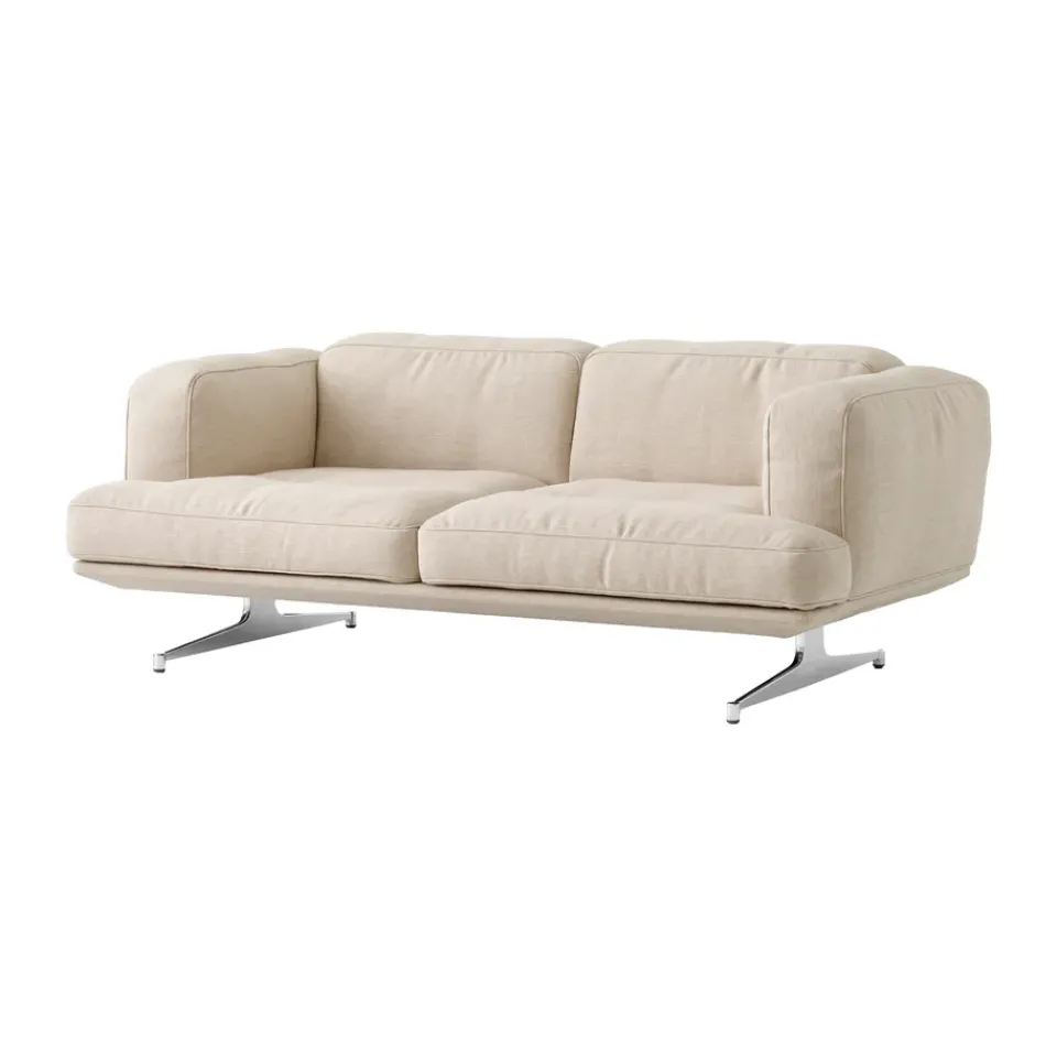 &Tradition Sofas*Inland AV22 sofa 2-seater, Clay 0011-polished aluminium Beige