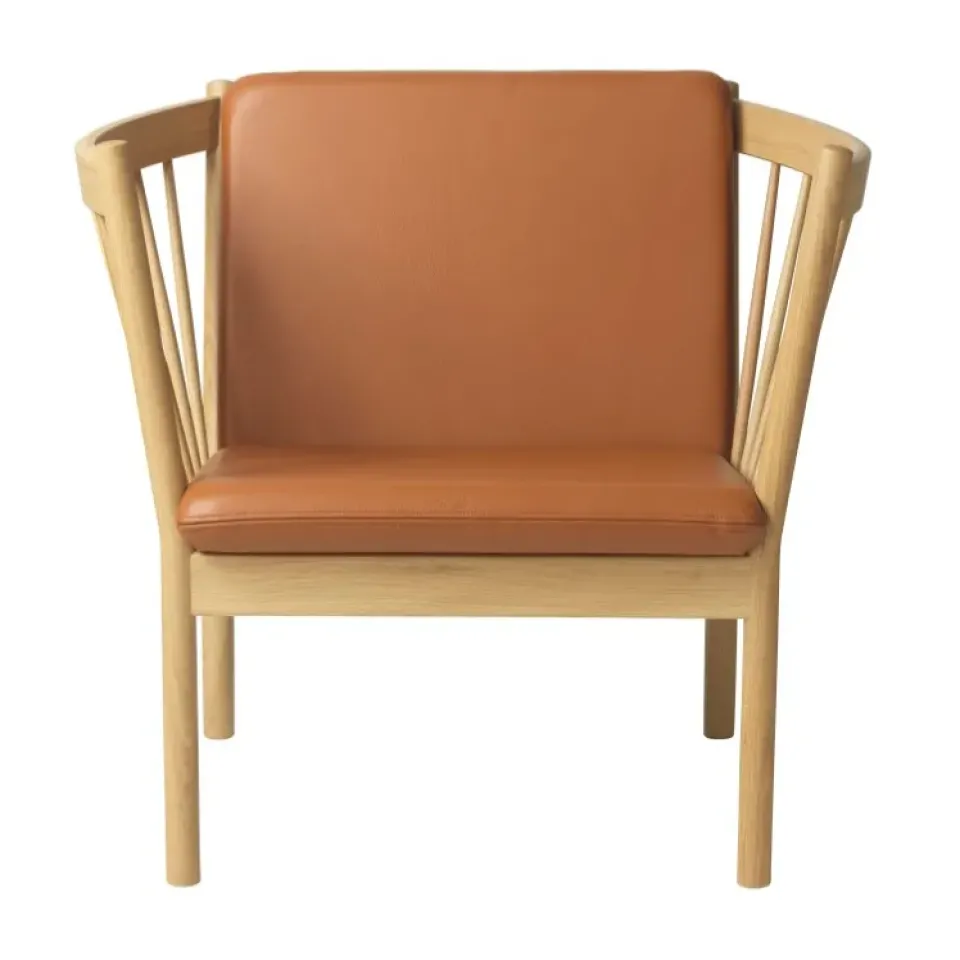 FDB Møbler Armchairs & Footstools*J146 armchair, Oak nature lacquered-cognac leather Brown