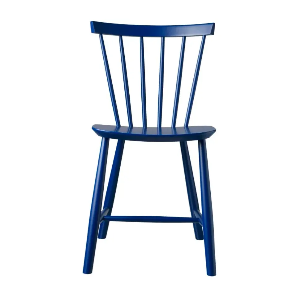 FDB Møbler Chairs*J46 chair, Beech dark painted Blue