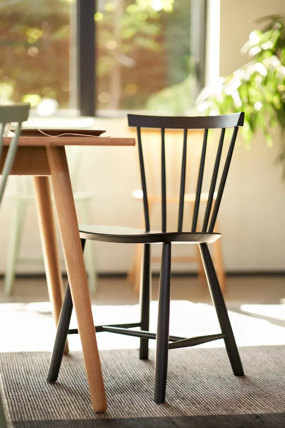 FDB Møbler Chairs*J46 chair, Beech roots painted Beige