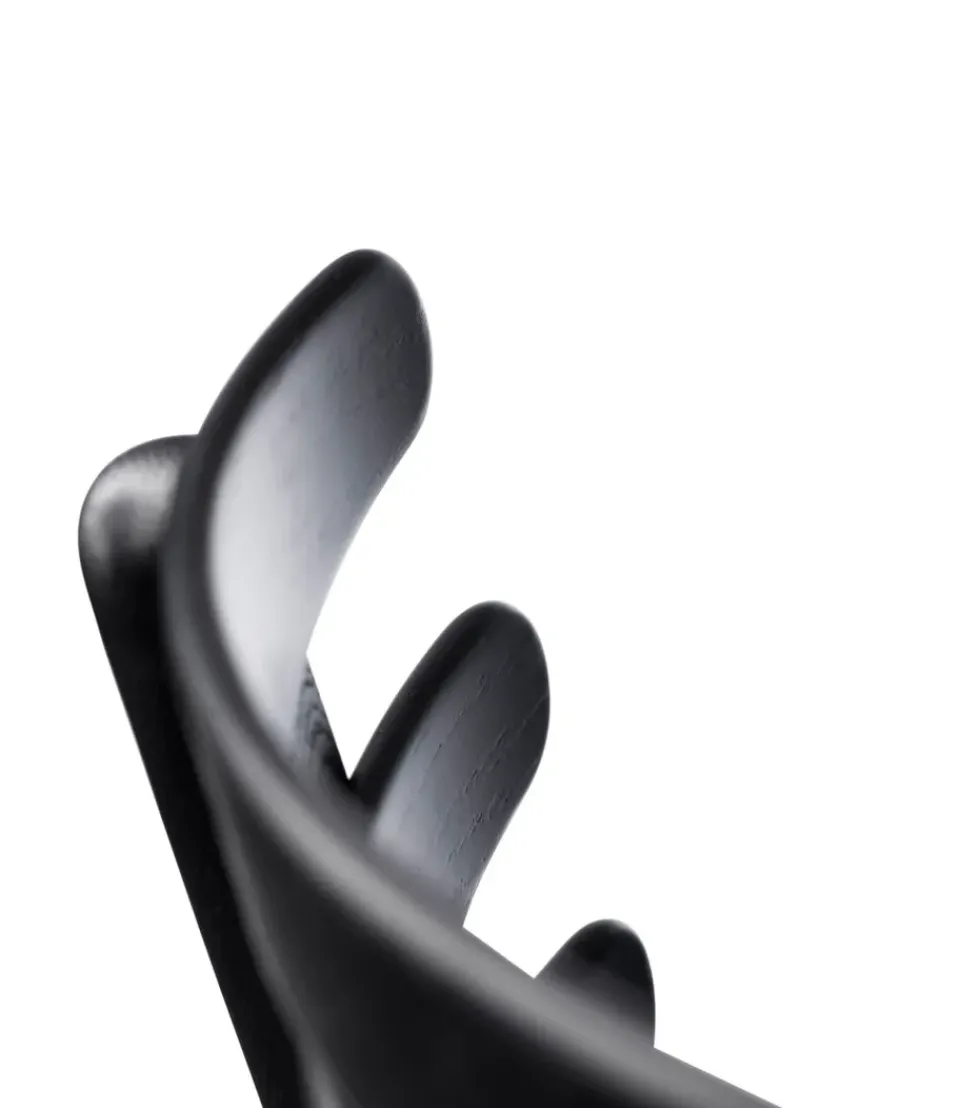 FDB Møbler Chairs*J48 chair, Oak painted- leather Black