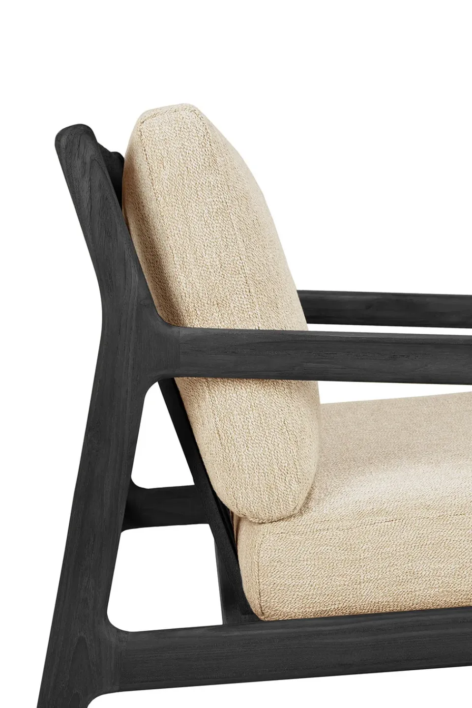 Ethnicraft Outdoor Lounge Furniture*Jack outdoor lounge armchair -stained teak, Natural Black