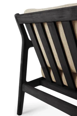 Ethnicraft Outdoor Lounge Furniture*Jack outdoor lounge armchair -stained teak, Natural Black