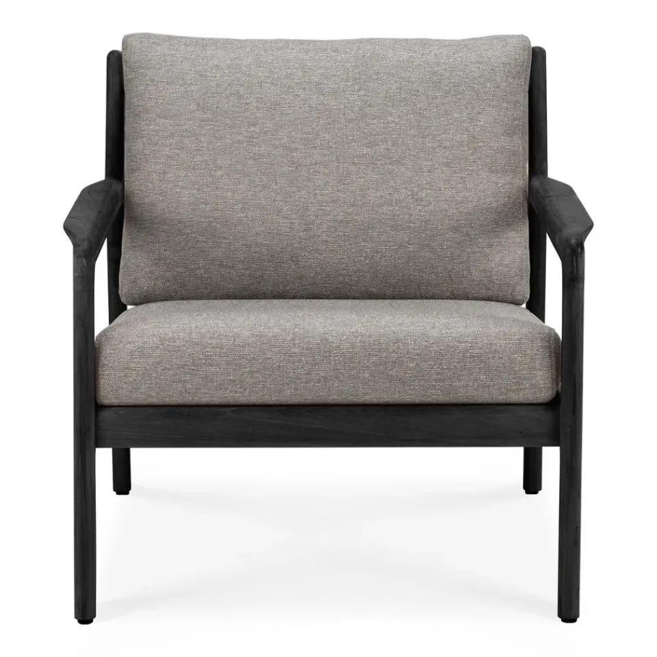 Ethnicraft Seating|Outdoor Lounge Furniture*Jack outdoor lounge armchair -stained teak, Mocha Black