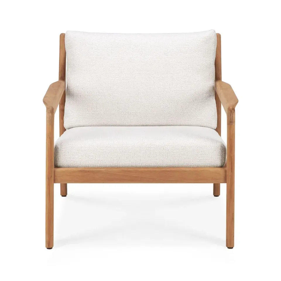 Ethnicraft Seating|Outdoor Lounge Furniture*Jack outdoor lounge armchair teak, Off- White