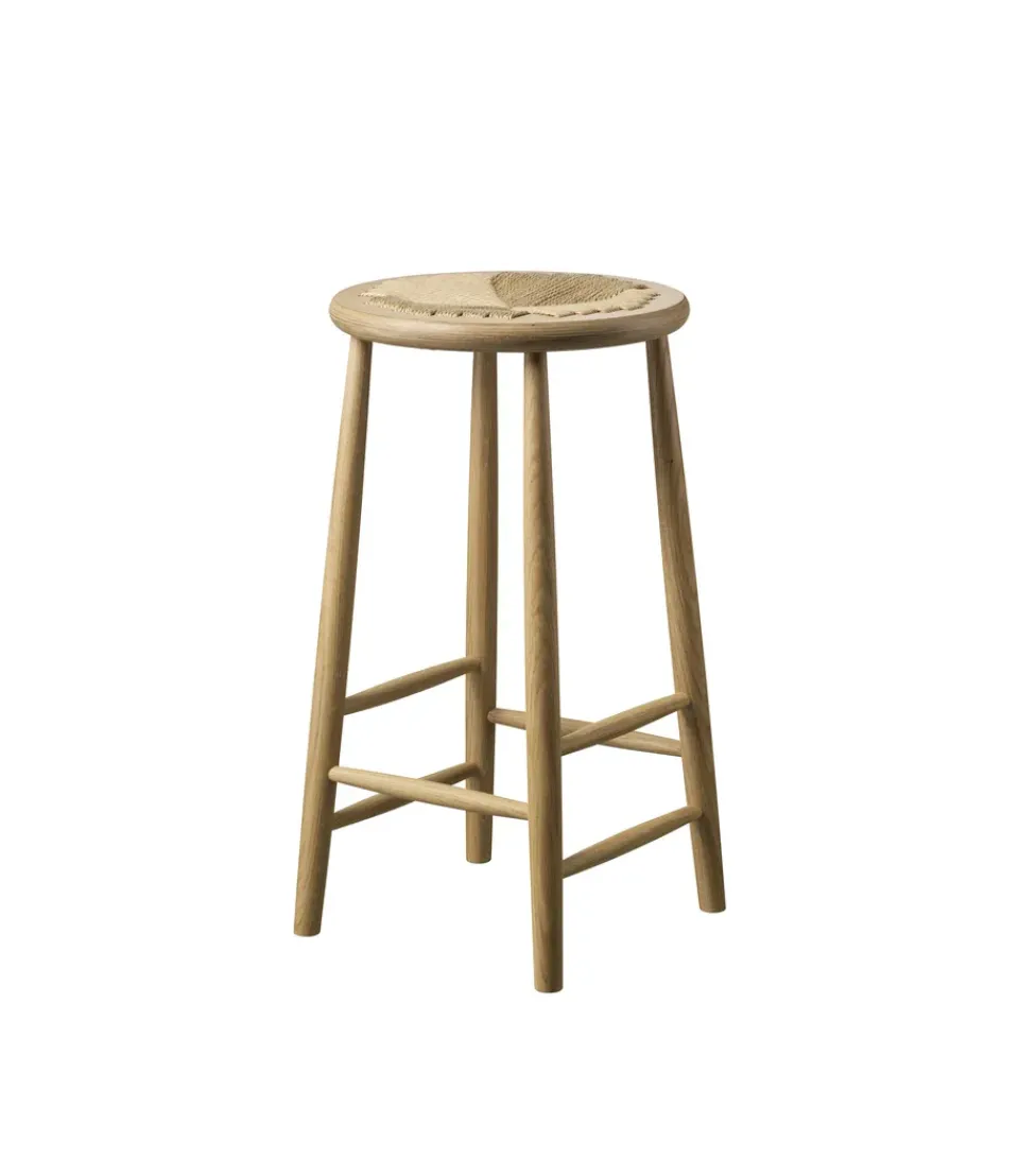 FDB Møbler Bar Stools*J165C bar chair 65 cm, Oak nature lacquered-nature Brown