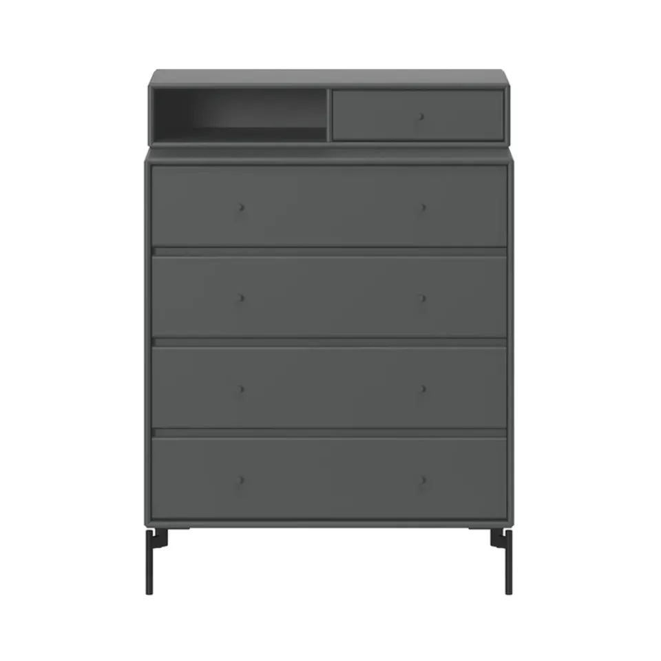 Montana Dressers & Drawer Units*Keep dresser, Anthracite 04-black lacquered leg Grey