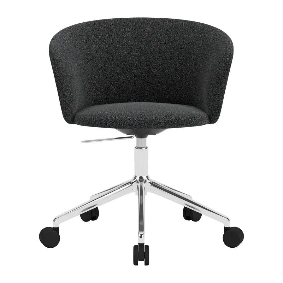 Hem Office Chairs*Kendo Swivel office chair with 5 wheels, Graphite-polished aluminium GreySilver-coloured