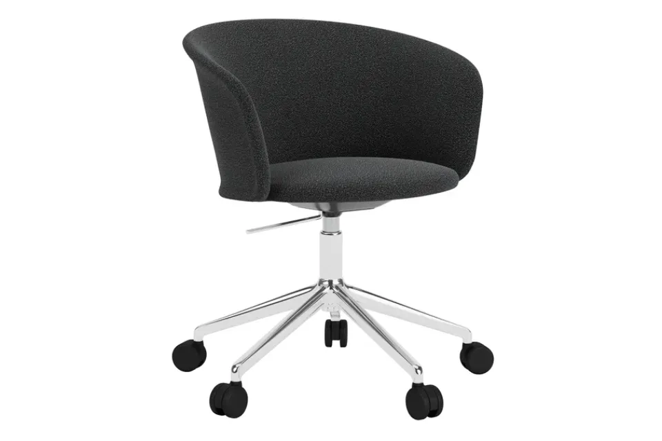 Hem Office Chairs*Kendo Swivel office chair with 5 wheels, Graphite-polished aluminium GreySilver-coloured