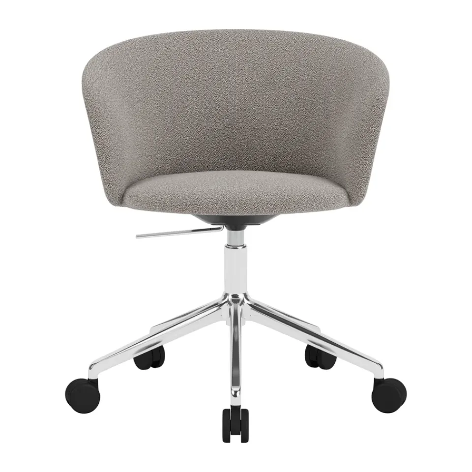 Hem Office Chairs*Kendo Swivel office chair with 5 wheels, Porcelain-polished aluminium BeigeSilver-coloured