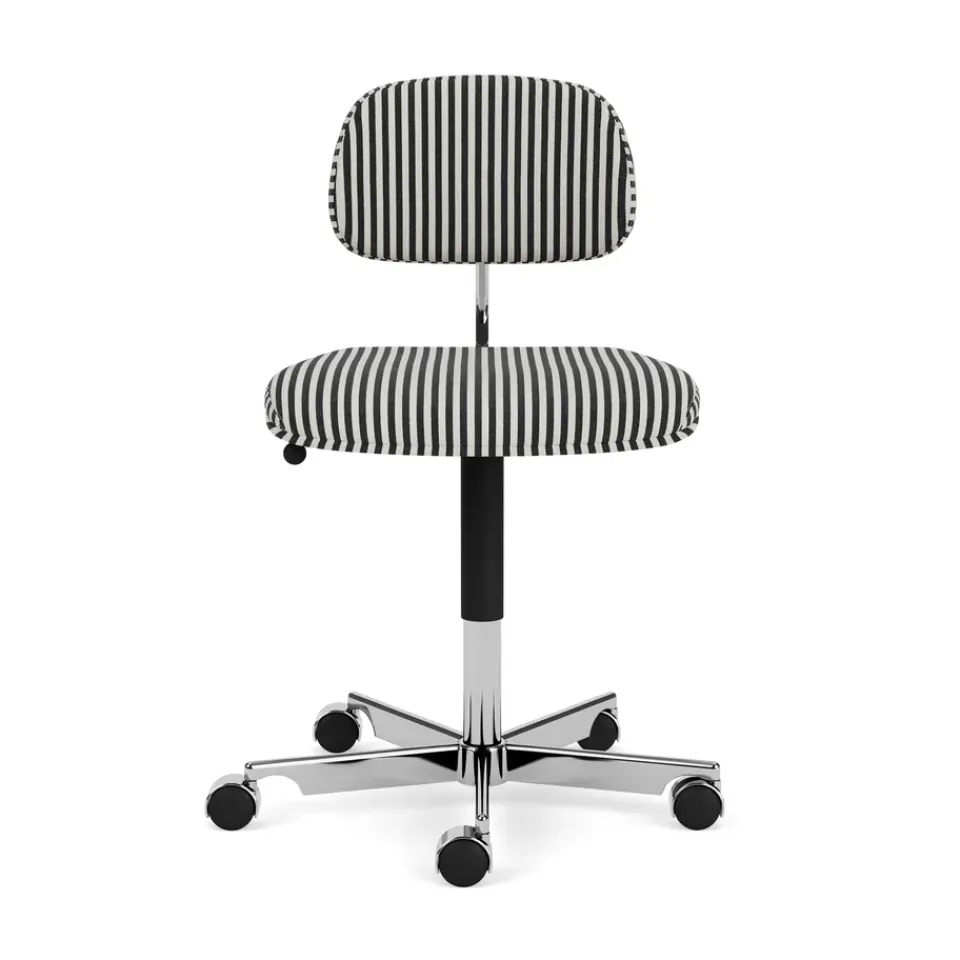 Montana Office Chairs*Kevi 2534U Office chair, Stripe-aluminum BlackWhite