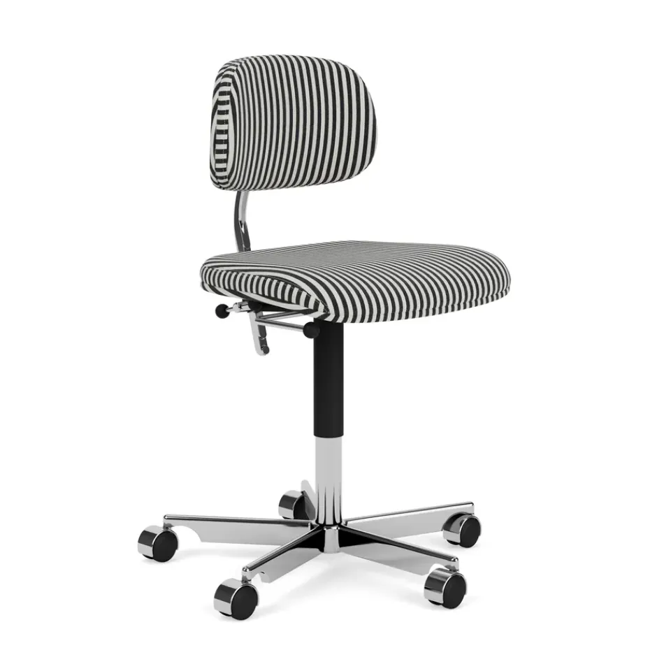 Montana Office Chairs*Kevi 2534U Office chair, Stripe-aluminum BlackWhite
